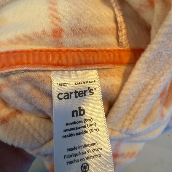 Carter's Cream and Orange Baby Outfit (NWT) - Picture 3 of 3